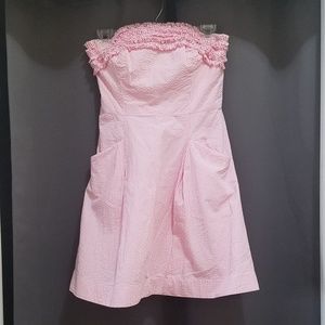 Lilly Pulitzer strapless dress.